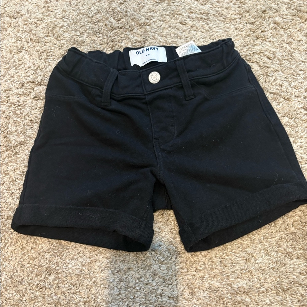 Black Cuffed Shorts
